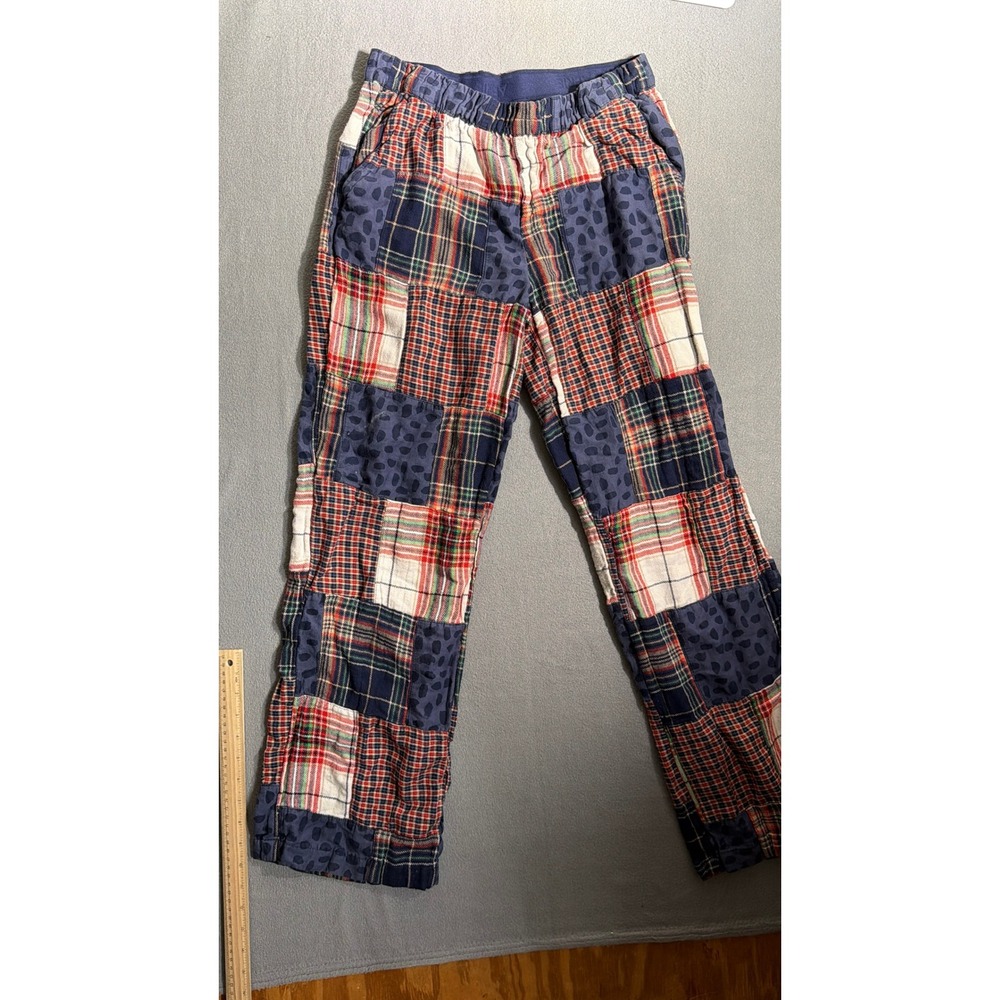 Aerie Small Patchwork Plaid Flannel Pajama Pants Boho Cottagecore Sleepwear
